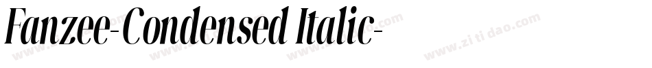 Fanzee-Condensed Italic字体转换